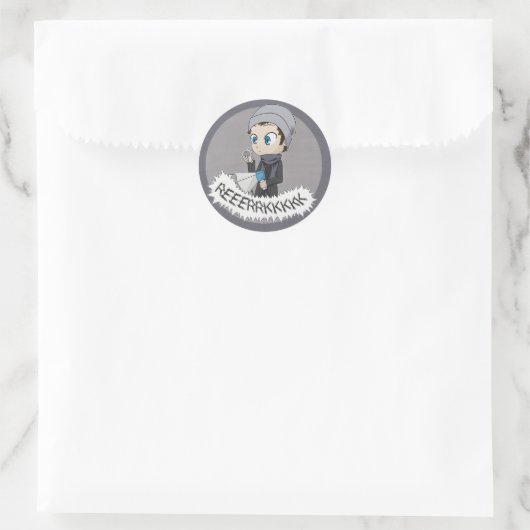 Gebundelde Misha-Sticker Ronde Sticker (Tas)