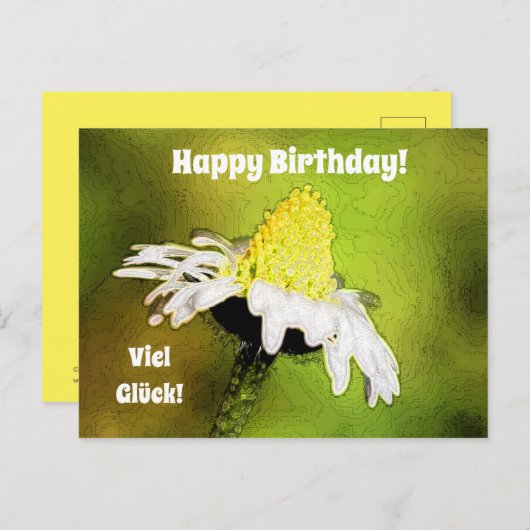 Geburtstag Briefkaart (Voorkant / Achterkant)