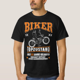 Geburtstag Mann Biker Geschenk Motorrad Alter Jahr T-shirt
