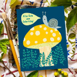 Geburtstag Schnecke auf Magischen Pilz Niedlich  Briefkaart<br><div class="desc">Anpassbare Karte,  herzlichen Glückwunsch zum Geburtstag,  Fügen Sie Ihren eigenen Text auf der Rückseite oder vor der Postkarte hinzu. Karo in meinem Shop für mehr passende Designs oder lass mir wissen,  ob Sie etwas Gefallen haben anpassbare.</div>