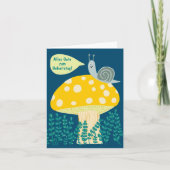 Geburtstag Schnecke auf Magischen Pilz Niedlich Kaart (Voorkant)