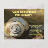 Geburtstags Schneckenpost Briefkaart (Voorkant)