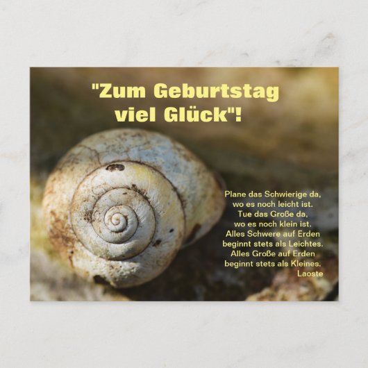 Geburtstags Schneckenpost Briefkaart (Voorkant)