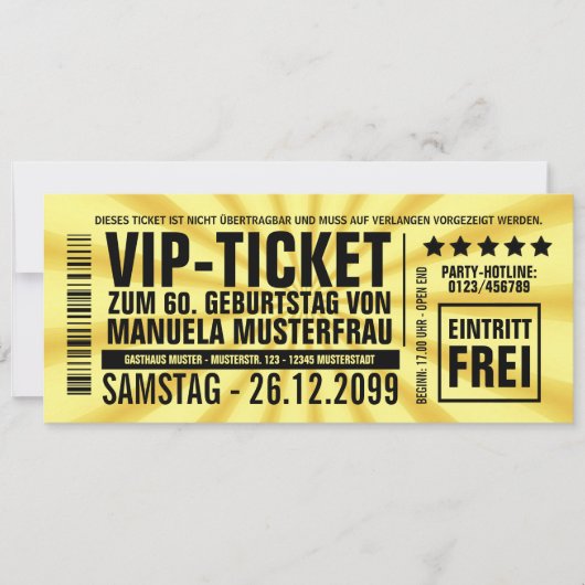 Geburtstagseinladungen Einladungen Geburtstag Kaart (Voorkant)