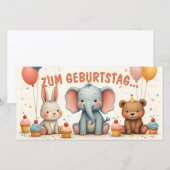Geburtstagsfreude mit tierischen Freunden (Voorkant / Achterkant)