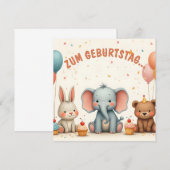 Geburtstagsfreude mit tierischen Freunden (Voorkant / Achterkant)