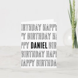 Geburtstagskarte mit Name (3-6 Buchstaben) Kaart