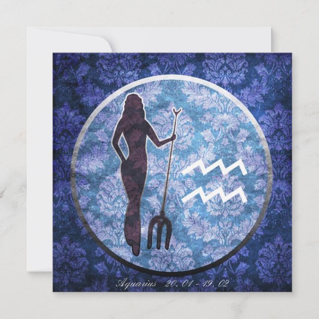 Geburtstagskarte: Sternzeichen Wassermann (Voorkant)