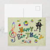 Geburtstagsparty Briefkaart (Voorkant / Achterkant)