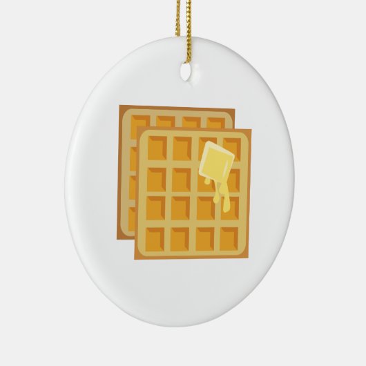 Gebutterde wafels keramisch ornament (Rechts)