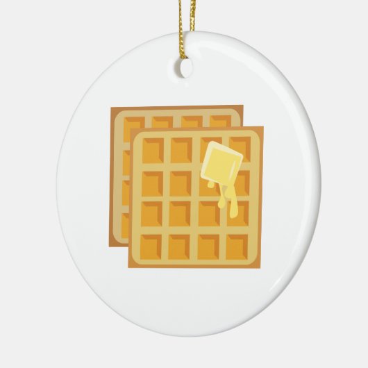 Gebutterde wafels keramisch ornament (Links)