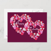 Gebuttonde harten briefkaart (Voorkant / Achterkant)