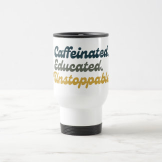 Gecafëineerd. Onderlegd. Onstuitbaar. Reisbeker