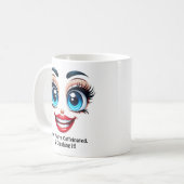 Gecaffeïneerd & Verpletterend Fabulous Ogen Grappi Koffiemok (Voorkant links)