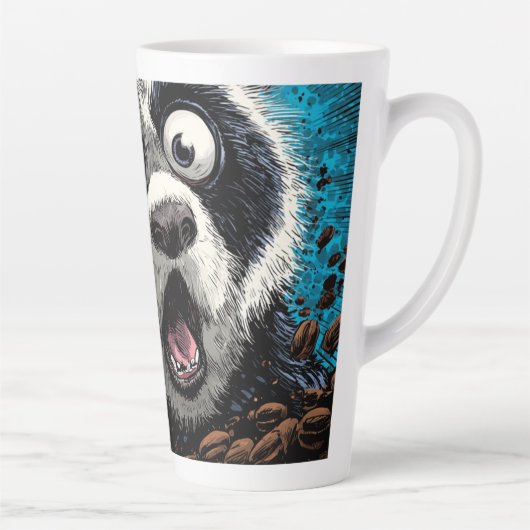 Gecaffeïneerde Panda Latte Mok (Rechts)