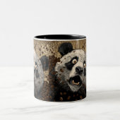Gecaffeïneerde Panda Tweekleurige Koffiemok (Center)