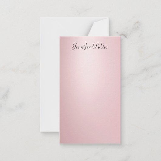 Gecalligrafeerde Elegant Roos Gold Script Sjabloon (Voorkant)