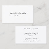 Gecalligrafeerde moderne, eenvoudige, elegante pro visitekaartje (Voorkant / Achterkant)