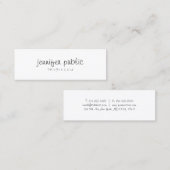 Gecalligrafeerde Moderne Professionele Schone Sjab Mini Visitekaartje (Voorkant / Achterkant)