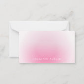 Gecalligrafeerde Monogram Elegant Aangepaste Sjabl Notitiekaartje (Achterkant)