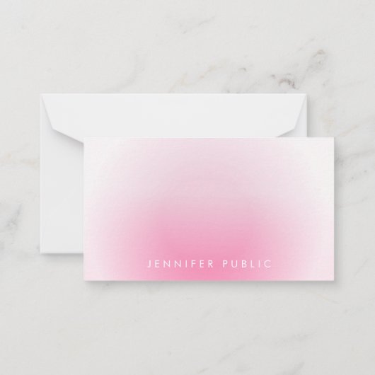 Gecalligrafeerde Monogram Elegant Aangepaste Sjabl Notitiekaartje (Achterkant)