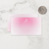 Gecalligrafeerde Monogram Elegant Aangepaste Sjabl Notitiekaartje (Voorkant / Achterkant in situ)