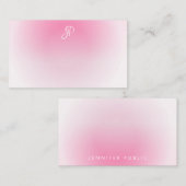 Gecalligrafeerde Monogram Elegant Aangepaste Sjabl Notitiekaartje (Voorkant / Achterkant)