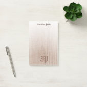 Gecalligrafeerde Monogram Sjabloon Aangepaste hout Post-it® Notes (Kantoor)