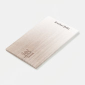 Gecalligrafeerde Monogram Sjabloon Aangepaste hout Post-it® Notes (Schuin)