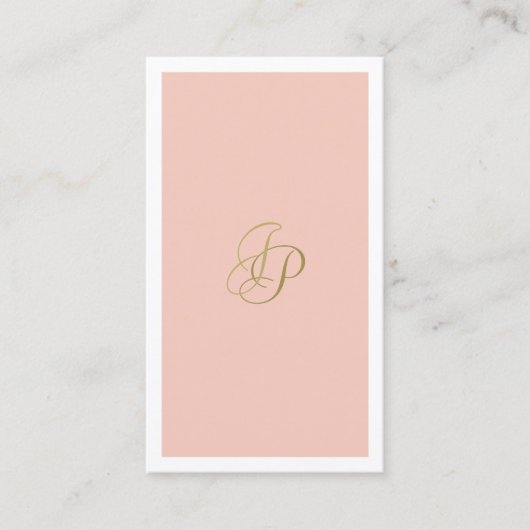 Gecalligrafeerde Monogram Trendy Sjabloon Elegant Visitekaartje (Voorkant)