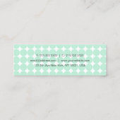 Gecalligrafeerde Sjabloon Elegant Mint Green White Mini Visitekaartje (Achterkant)