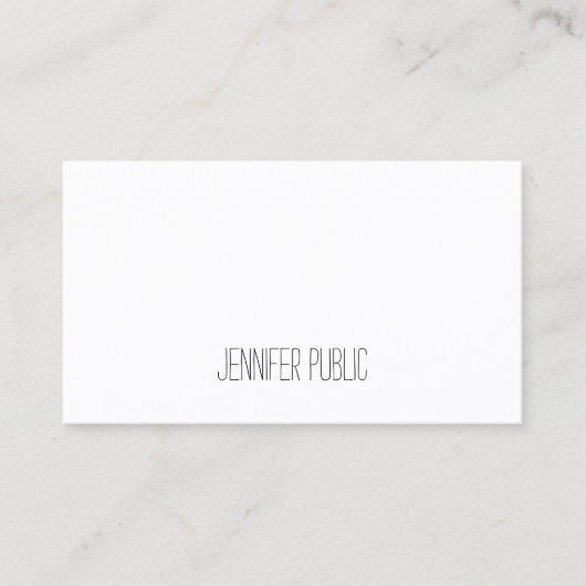 Gecalligrafeerde tekst Elegant Eenvoudige Sjabloon Visitekaartje (Voorkant)