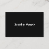 Gecalligrafeerde zwarte witte vlakte  Manuscript K Visitekaartje (Voorkant)