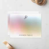 Gecalligraveerde Monogram kleurrijke Sjabloon Mode (Voorkant / Achterkant in situ)