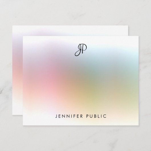 Gecalligraveerde Monogram kleurrijke Sjabloon Mode (Voorkant / Achterkant)