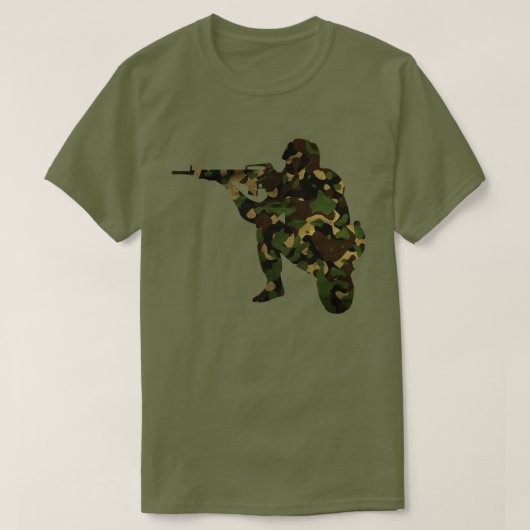 gecamoufleerde soldaat t-shirt (Design voorkant)