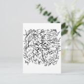 gecamoufleerde tijger briefkaart (Staand voorkant)