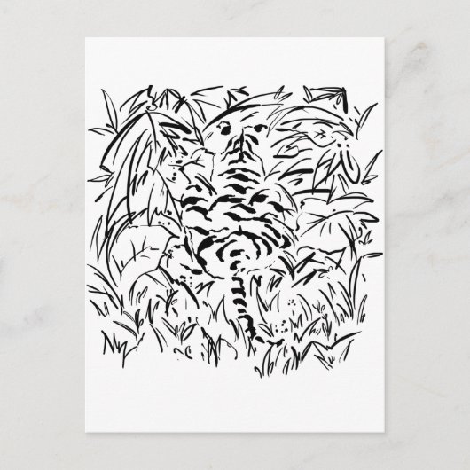 gecamoufleerde tijger briefkaart (Voorkant)