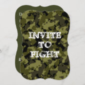  gecamoufleerde uitnodiging om zombi te bestrijden (Voorkant / Achterkant)