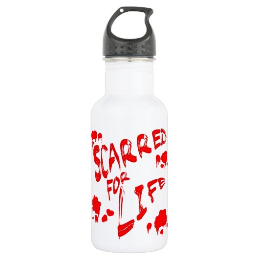 Gecarrode voor het leven waterfles  (Voorkant)