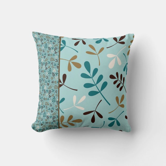 Gecasseerde leder-kunstschildpadden crème Gold Bro Kussen (Voorkant)