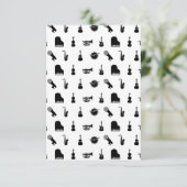 Gecasseerde muziekinstrumenten CUSTOM BG COLOR Bedankkaart (Staand voorkant)