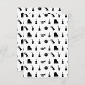 Gecasseerde muziekinstrumenten CUSTOM BG COLOR Bedankkaart (Voorkant / Achterkant)