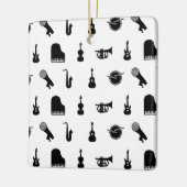 Gecasseerde muziekinstrumenten CUSTOM BG COLOR Keramisch Ornament (Links)