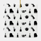 Gecasseerde muziekinstrumenten CUSTOM BG COLOR Keramisch Ornament (Achterkant)