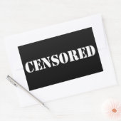GECENSORED RECHTHOEKIGE STICKER (Envelop)