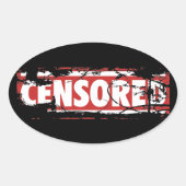 gecensureerd ovale sticker (Voorkant)