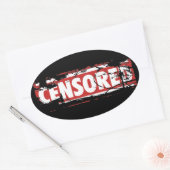 gecensureerd ovale sticker (Envelop)