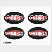 gecensureerd ovale sticker (Vel)