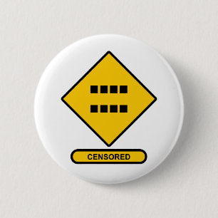 gecensureerd ronde button 5,7 cm
